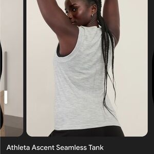 Athleta Blue gray Ascent Seamless Tank XL